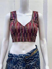 Ikkat Weave Padded Blouse