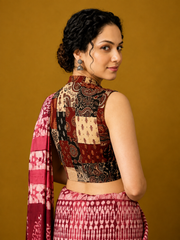 Patchwork AJRAKH Printed Cotton Blouse