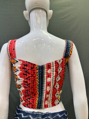 Kantha Hand Stitched Crop Top Blouse