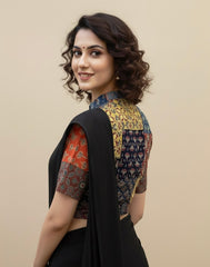 Patchwork AJRAKH Printed Cotton Blouse