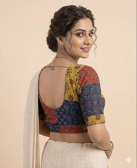 Patchwork AJRAKH Printed Cotton Blouse