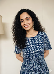 INDIGO Printed Cotton Dress