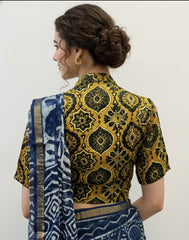 Modal Silk AJRAKH Printed Blouse