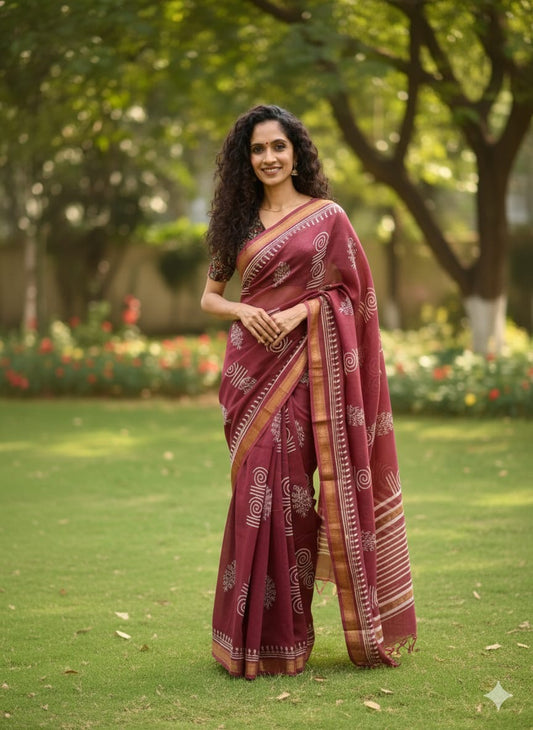 Maheshwari Silk Saree