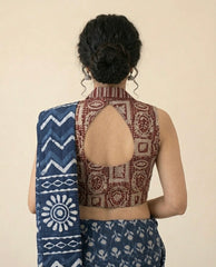 Kalamkari Hand Block Printed Collared Blouse
