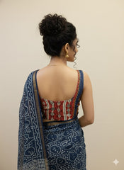 Kantha Hand Stitched Crop Top Blouse