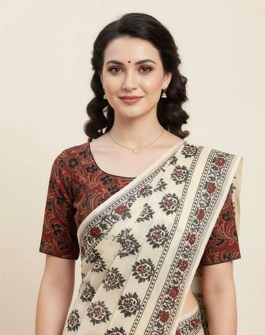 AJRAKH Hand Block Printed Blouse