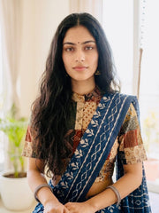Patchwork AJRAKH Printed Cotton Blouse