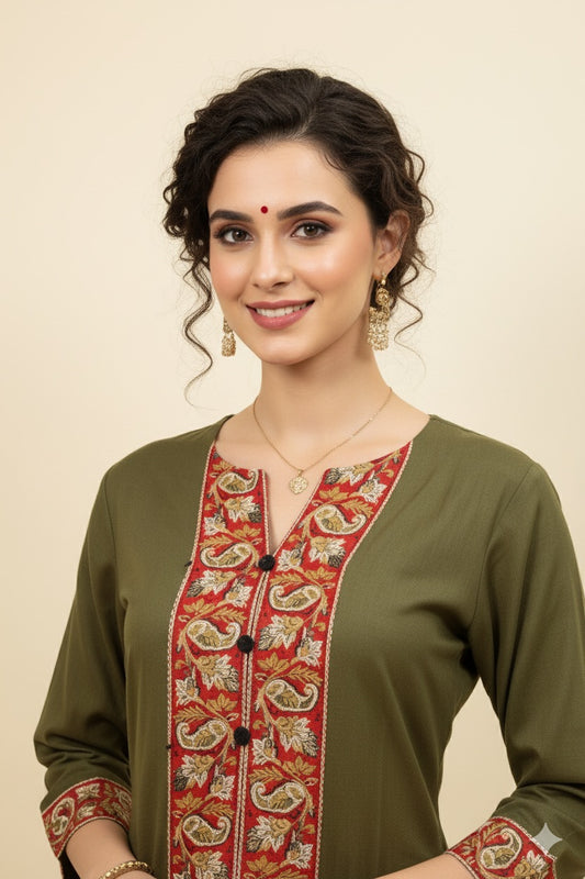 Khadi Cotton Flex Plain Kurti