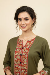 Khadi Cotton Flex Plain Kurti