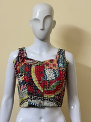 Kantha Hand Stitched Crop Top Blouse (Copy)