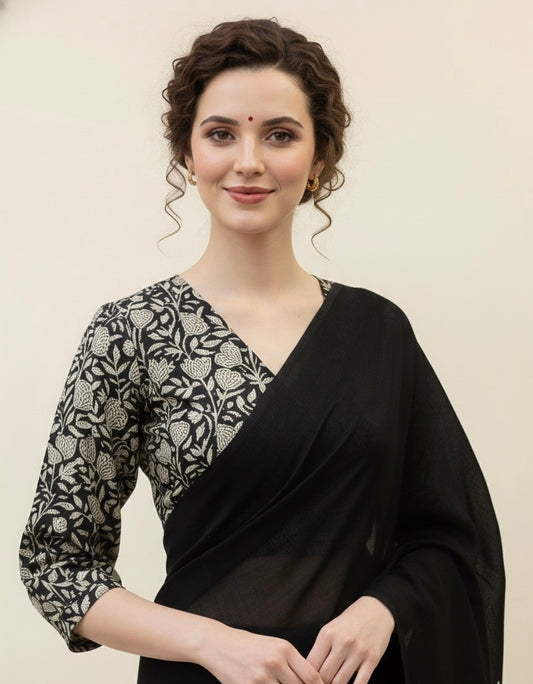 Kalamkari Hand Block Printed Cotton Blouse