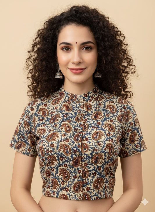 Kalamkari Hand Block Printed Blouse