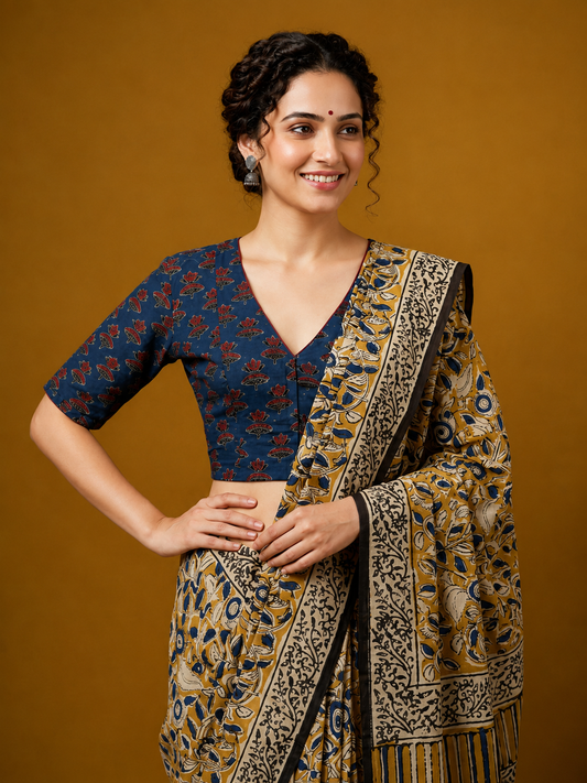 AJRAKH Hand Block Printed Blouse