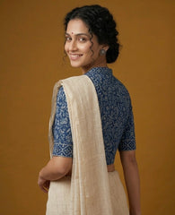 Indigo Dyed Hand Block Printed Blouse