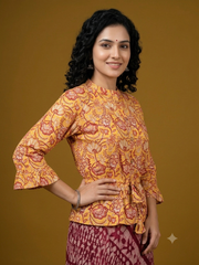 Hand Block Printed Koti Blouse