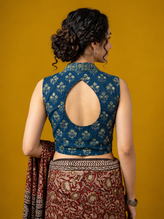 AJRAKH Hand Block Printed Blouse