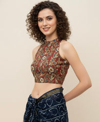 Kalamkari Hand Block Printed Padded Blouse
