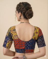 Patchwork AJRAKH Printed Cotton Blouse