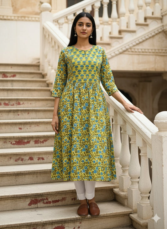 Sanganeri Print Kurti