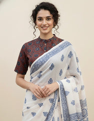 AJRAKH Hand Block Printed Cotton Blouse