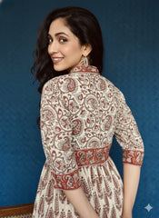 Kiara Kalamkari Printed Cotton Linen Dress