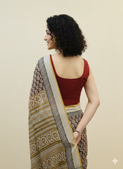 Red Cotton Flex Plain Blouse