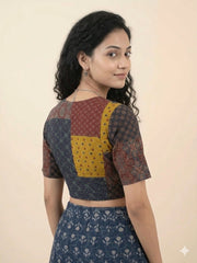 Patchwork AJRAKH Printed Cotton Blouse