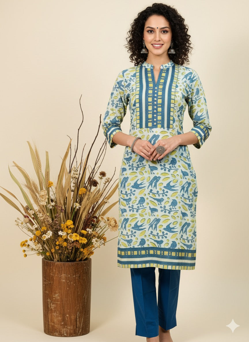 Ajrakh Dabo Printed Kurti