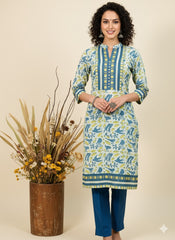 Ajrakh Dabo Printed Kurti