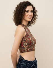 Kalamkari Hand Block Printed Padded Blouse