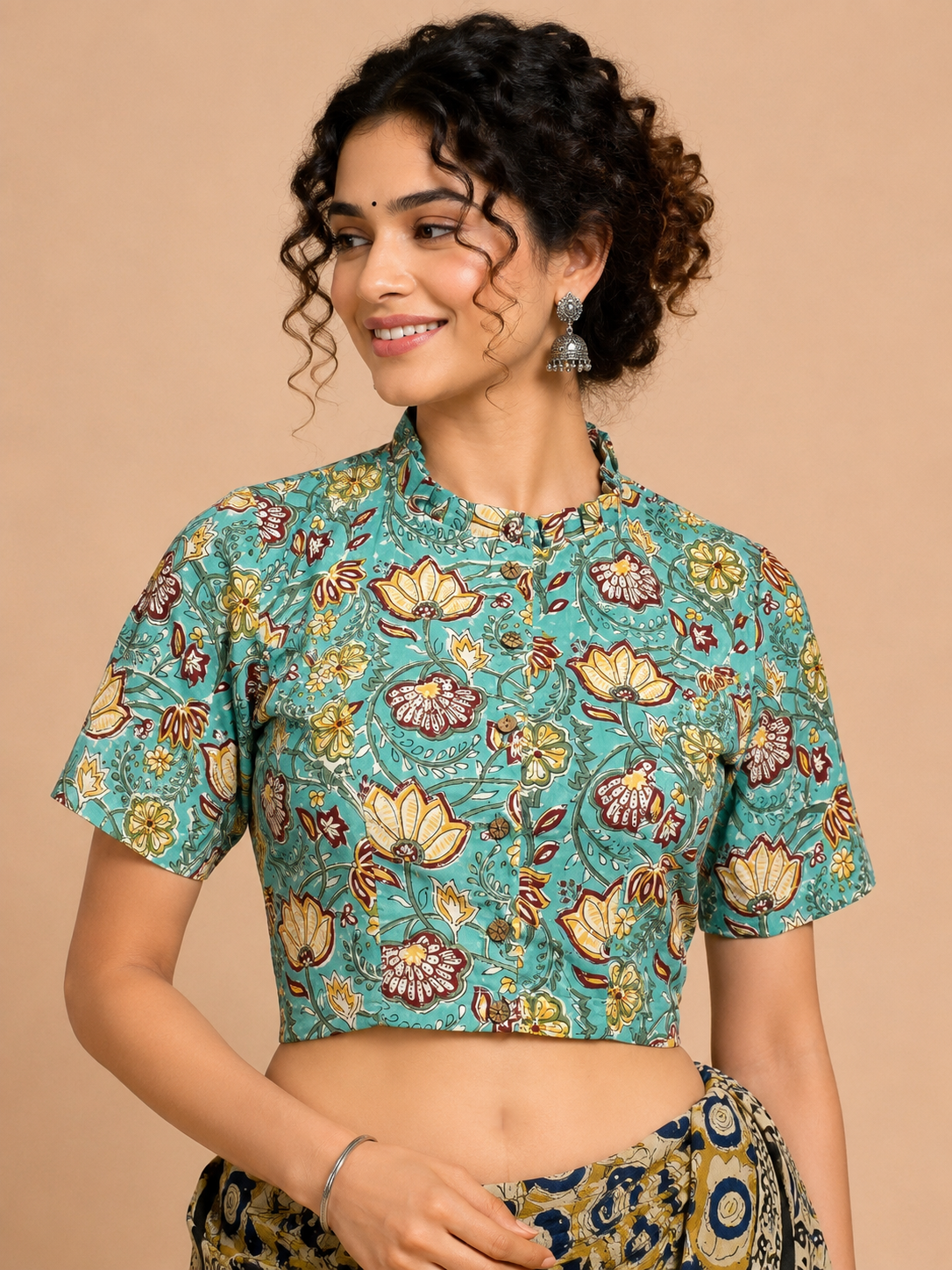 Kalamkari Hand Block Printed Blouse