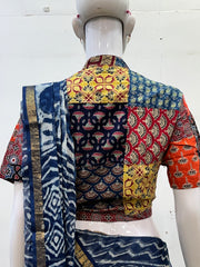 Patchwork AJRAKH Printed Cotton Blouse