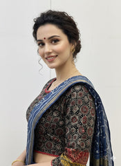 AJRAKH Padded Blouse with Mirror Work