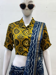 Modal Silk AJRAKH Printed Blouse