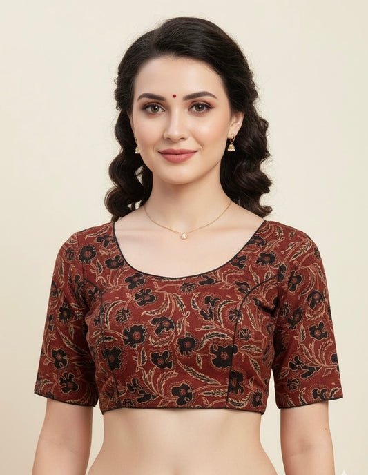AJRAKH Hand Block Printed Blouse