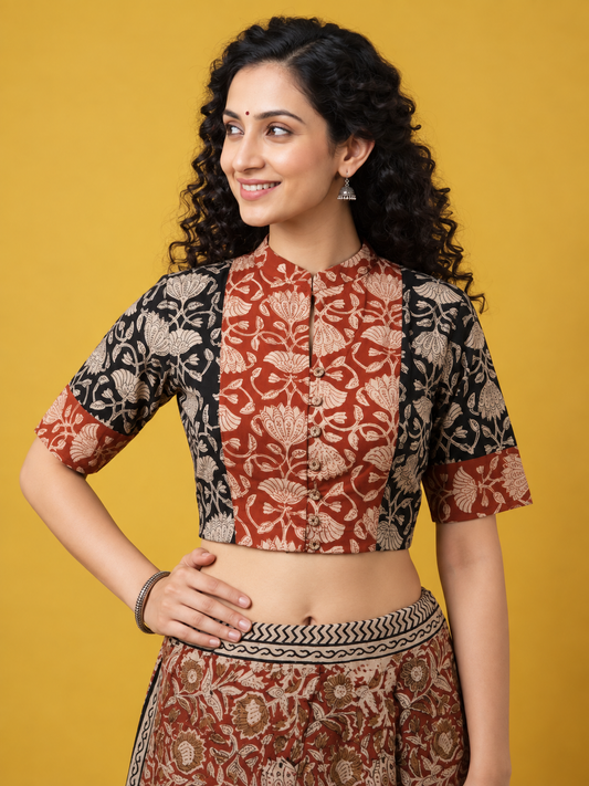 Kalamkari Hand Block Printed Blouse