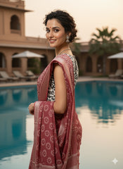 DABO Printed Cotton Linen Saree