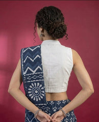 Plain White Cotton Flex Khadi Blouse