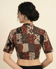 Patchwork AJRAKH Printed Cotton Blouse
