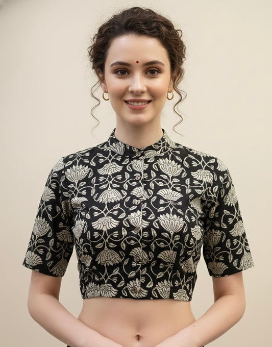 Kalamkari Hand Block Printed Cotton Blouse