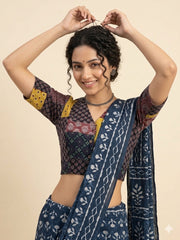 Patchwork AJRAKH Printed Cotton Blouse