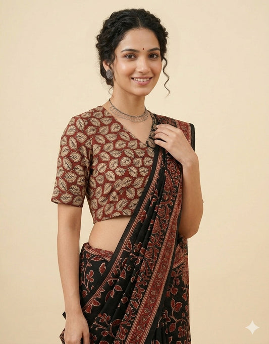 Kalamkari Angrakha Blouse