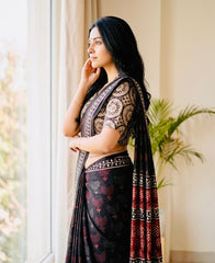 Kalamkari Hand Block Printed Collared Blouse