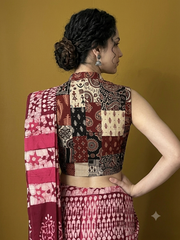 Patchwork AJRAKH Printed Cotton Blouse