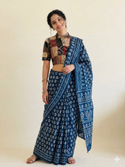 Patchwork AJRAKH Printed Cotton Blouse