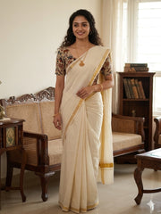 Kora Chanderi Silk Saree