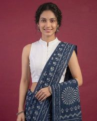 Plain White Cotton Flex Khadi Blouse