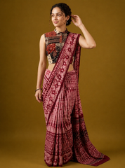 Patchwork AJRAKH Printed Cotton Blouse