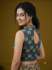 AJRAKH Hand Block Printed Blouse